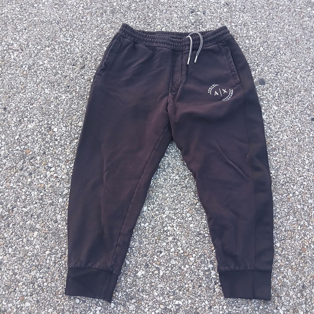Armani Exchange Pants Mens Medium Black Knit Joggers Sweatpants A|X Logo